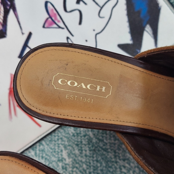 Coach Studded Suede Clogs, sz 8.5 - Picture 6 of 10